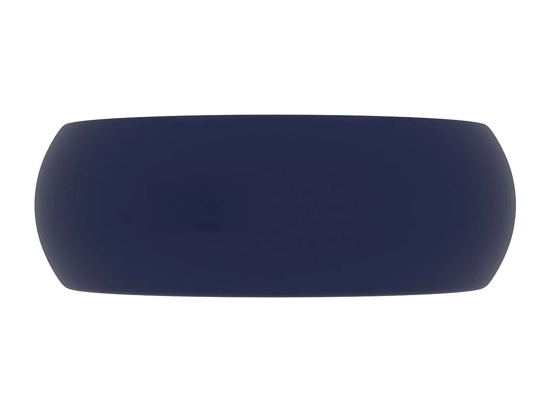 Lavabo rond de luxe Bleu foncé mat 40x15 cm Céramique