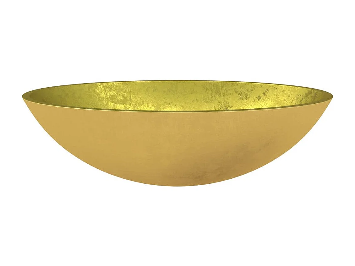 Lavatório de vidro 50x37x14 cm ouro