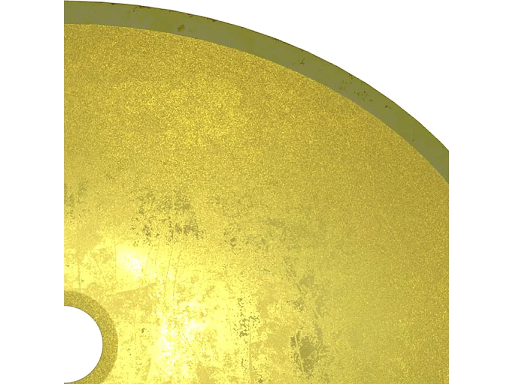 Lavatório de vidro 50x37x14 cm ouro