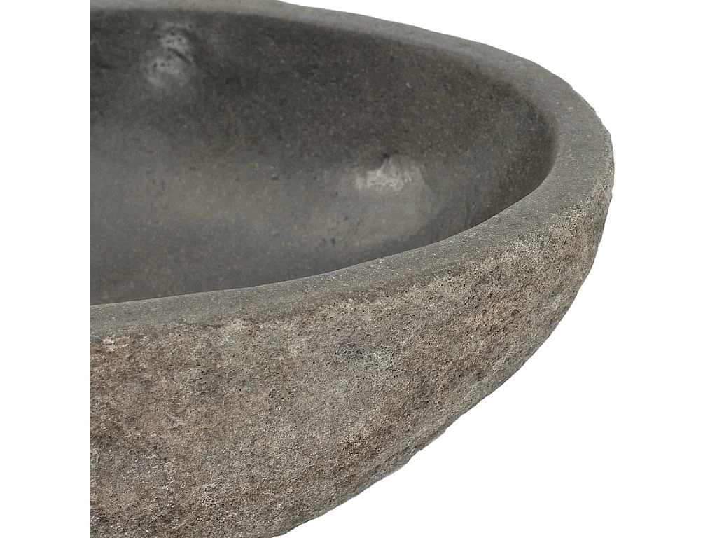 Lavabo en pierre de rivière ovale (29-38)x(24-31) cm
