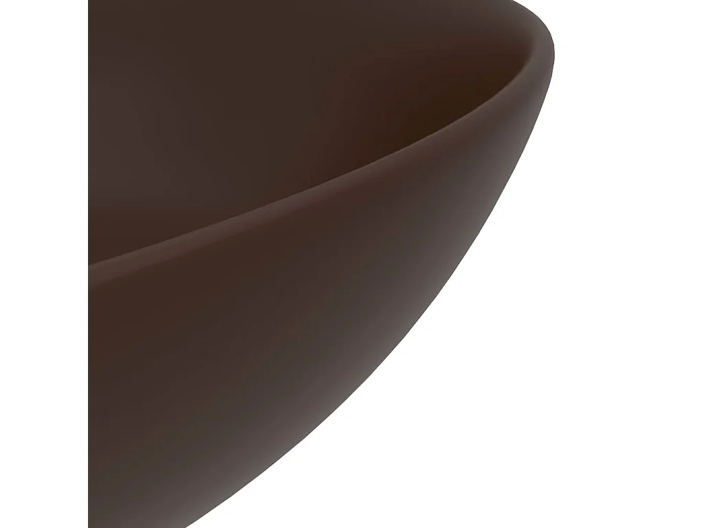 Lavabo de salle de bain Céramique Marron Rond