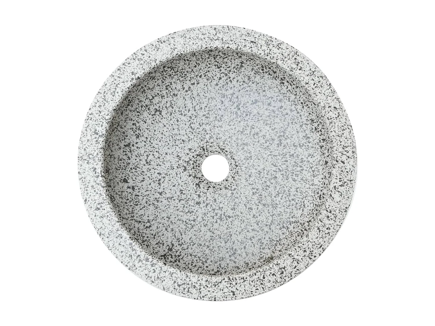 Vasque à poser gris rond Φ41x14 cm céramique
