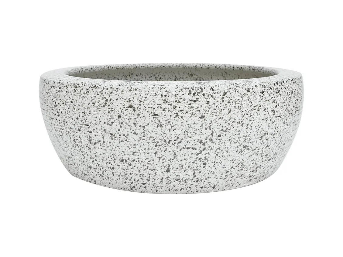 Rundes graues Aufsatzwaschbecken Φ41x14 cm aus Keramik