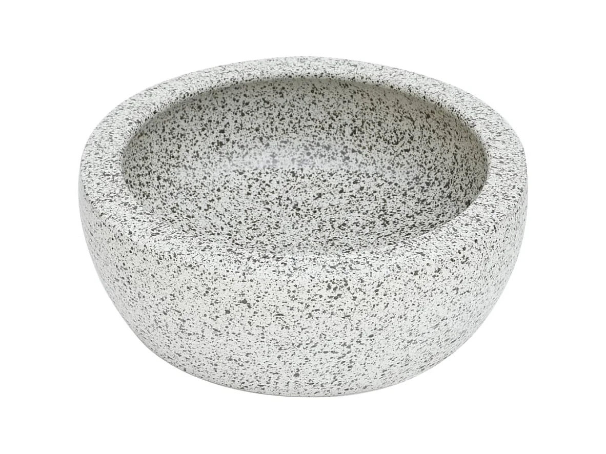 Rundes graues Aufsatzwaschbecken Φ41x14 cm aus Keramik