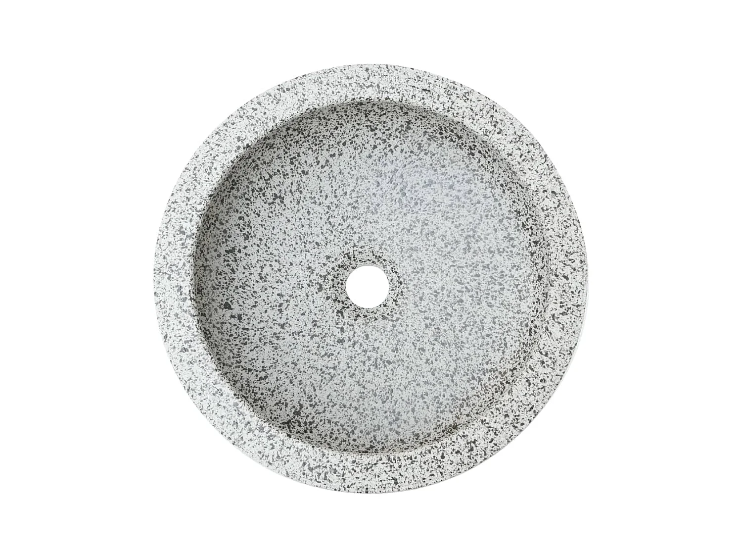 Rundes graues Aufsatzwaschbecken Φ41x14 cm aus Keramik