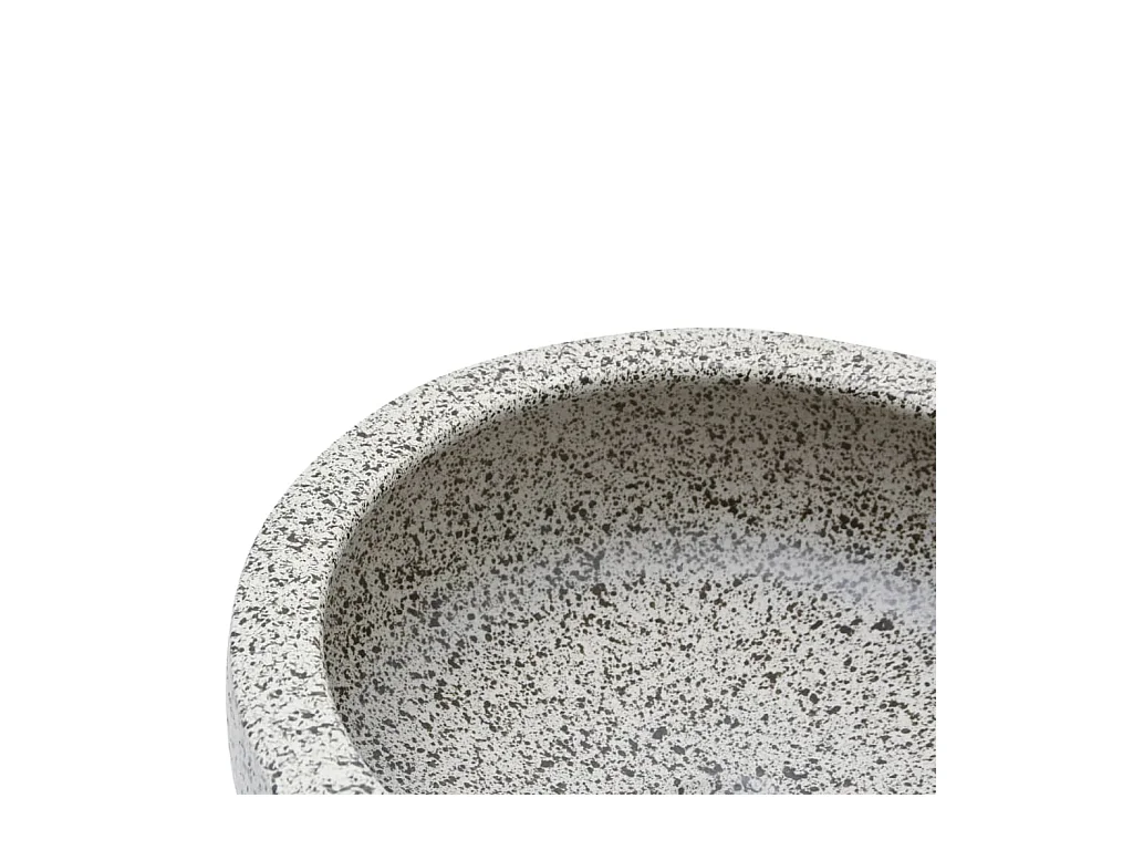 Rundes graues Aufsatzwaschbecken Φ41x14 cm aus Keramik