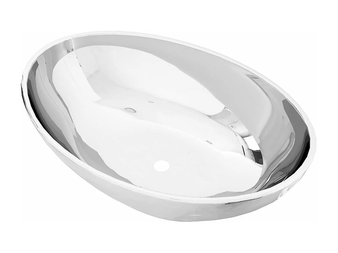 Lavabo 40 x 33 x 13,5 cm Ceramica Argento