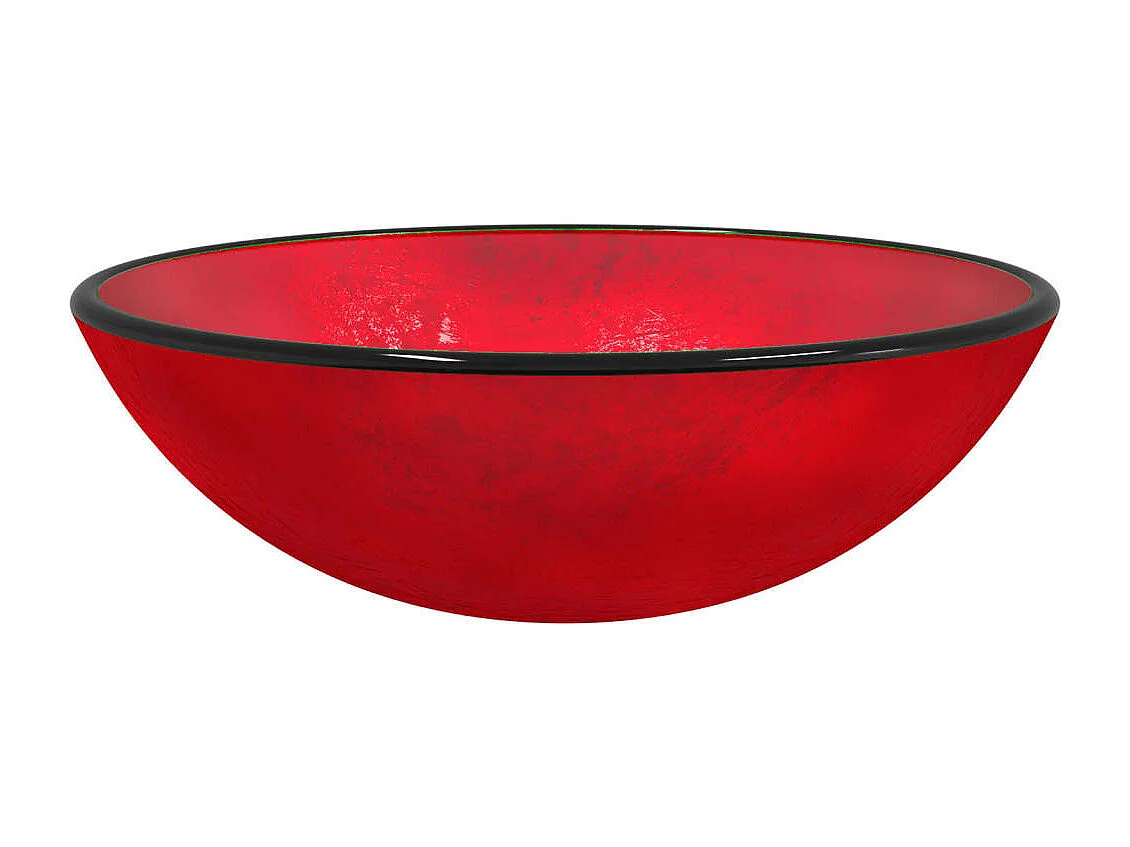 Lavabo Verre trempé 42x14 cm Rouge