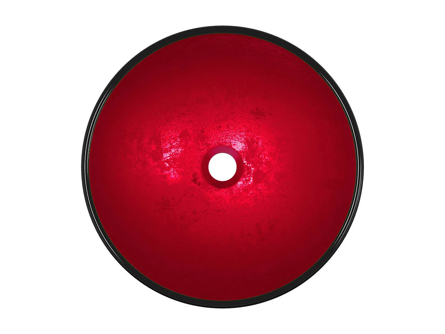 Lavabo Verre trempé 42x14 cm Rouge