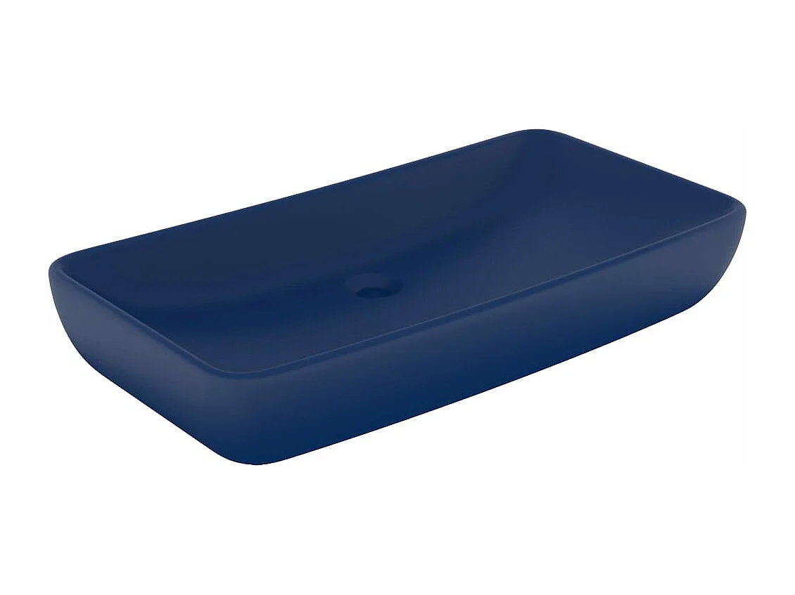 Fregadero rectangular de lujo Azul oscuro mate 71x38 cm Cerámica