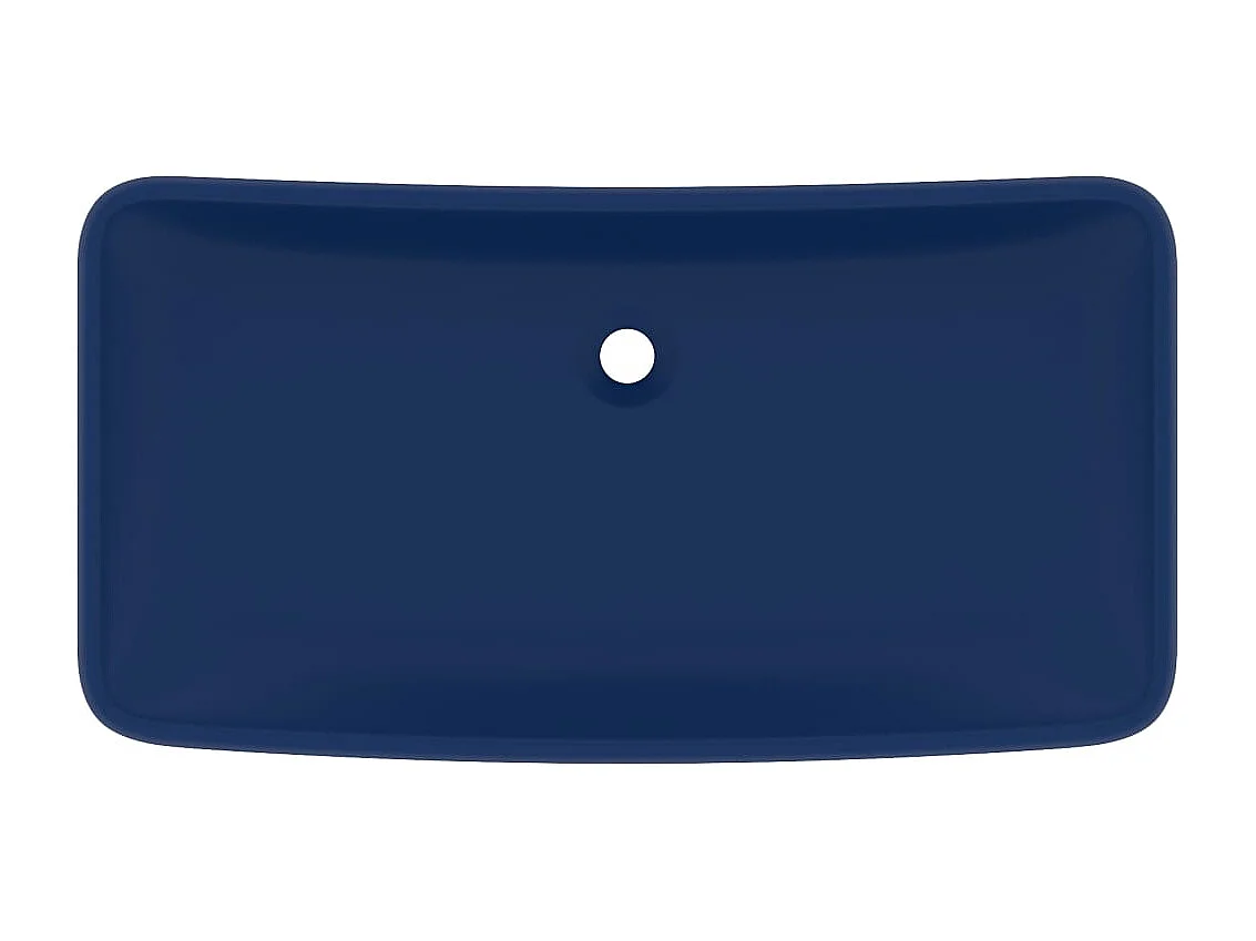 Fregadero rectangular de lujo Azul oscuro mate 71x38 cm Cerámica
