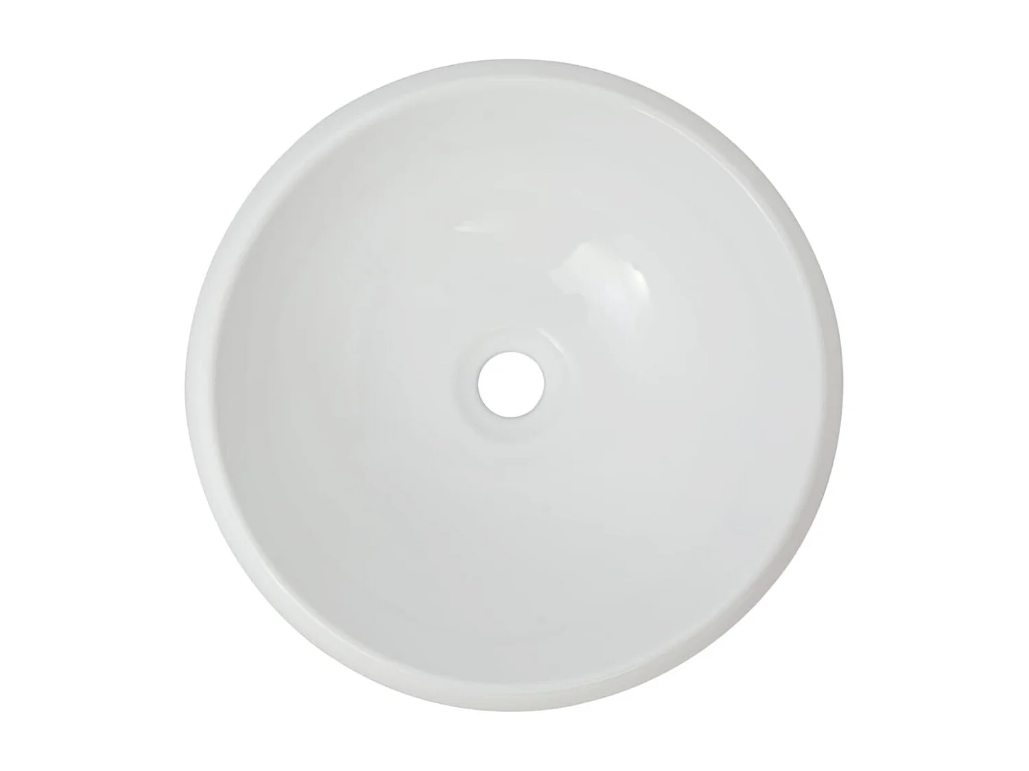 Lavabo de salle de bain avec mitigeur Céramique Rond Blanc