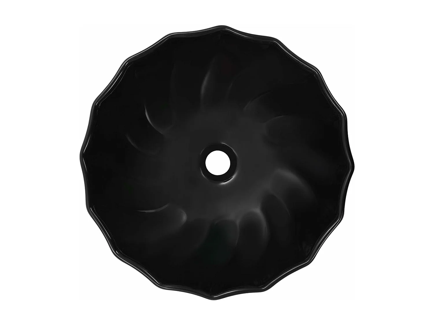 Lavabo 46x17 cm Céramique Noir