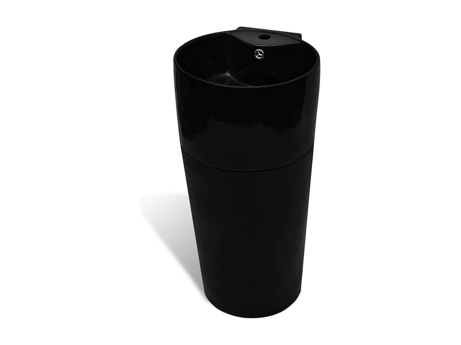 Vasque à trou de trop-plein/robinet céramique de salle de bain