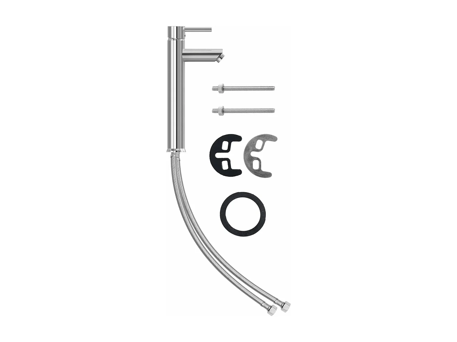 Lavabo vasca con rubinetto e piletta push-pull In vetro temperato