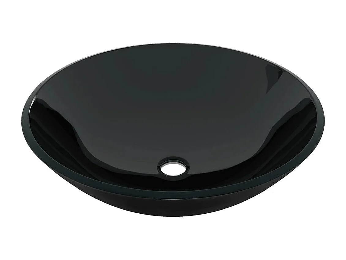 Lavabo vasca con rubinetto e piletta push-pull In vetro temperato