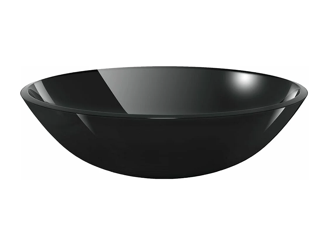 Lavabo vasca con rubinetto e piletta push-pull In vetro temperato