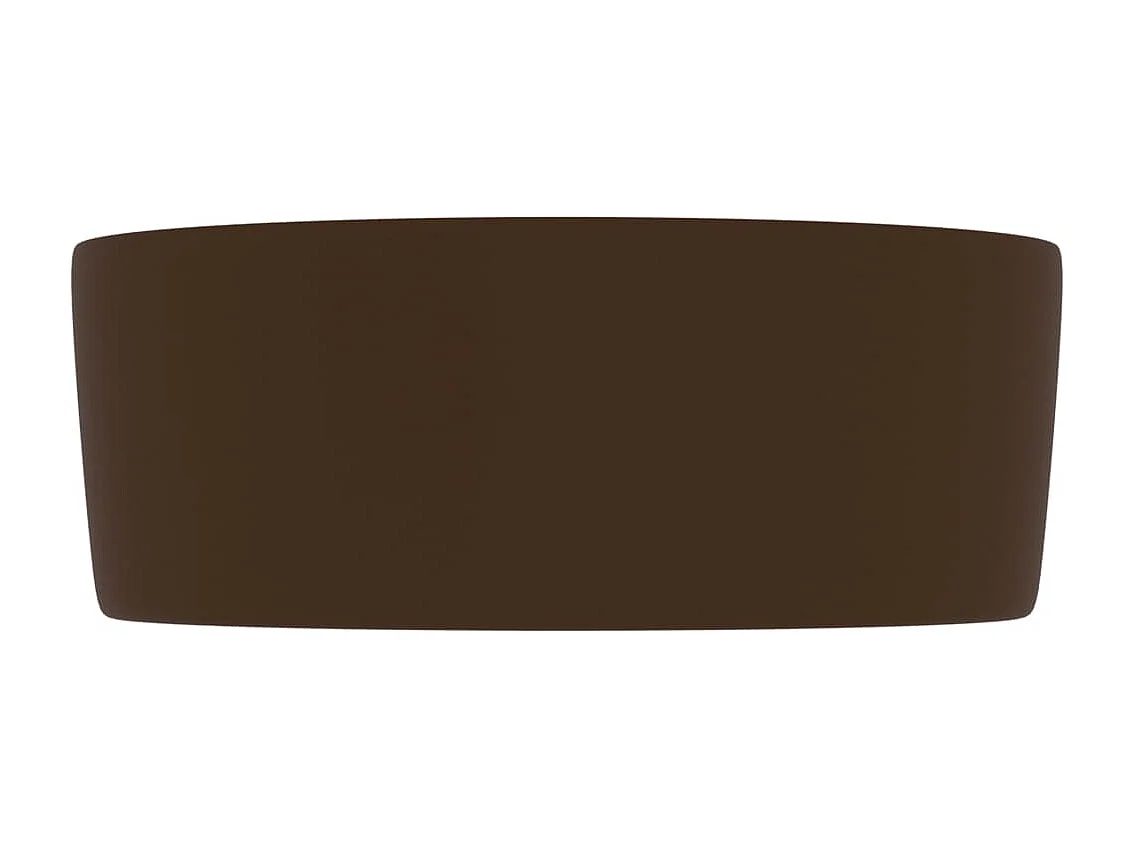 Luxuriöses rundes Waschbecken Matt dunkelbraun 40x15 cm Keramik
