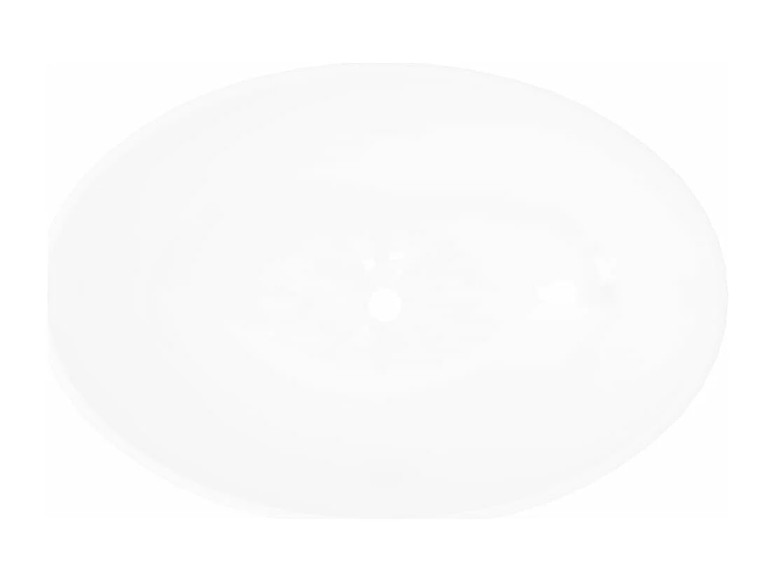 Lavabo en forme ovale Céramique 40 x 33 cm Blanc