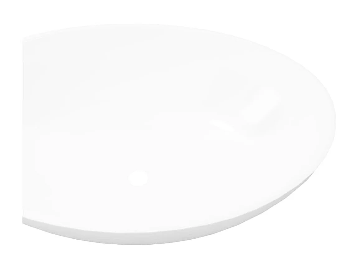 Lavabo en forme ovale Céramique 40 x 33 cm Blanc