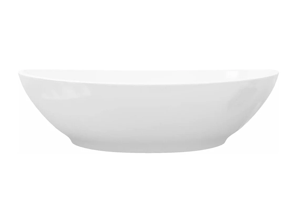 Lavabo en forme ovale Céramique 40 x 33 cm Blanc