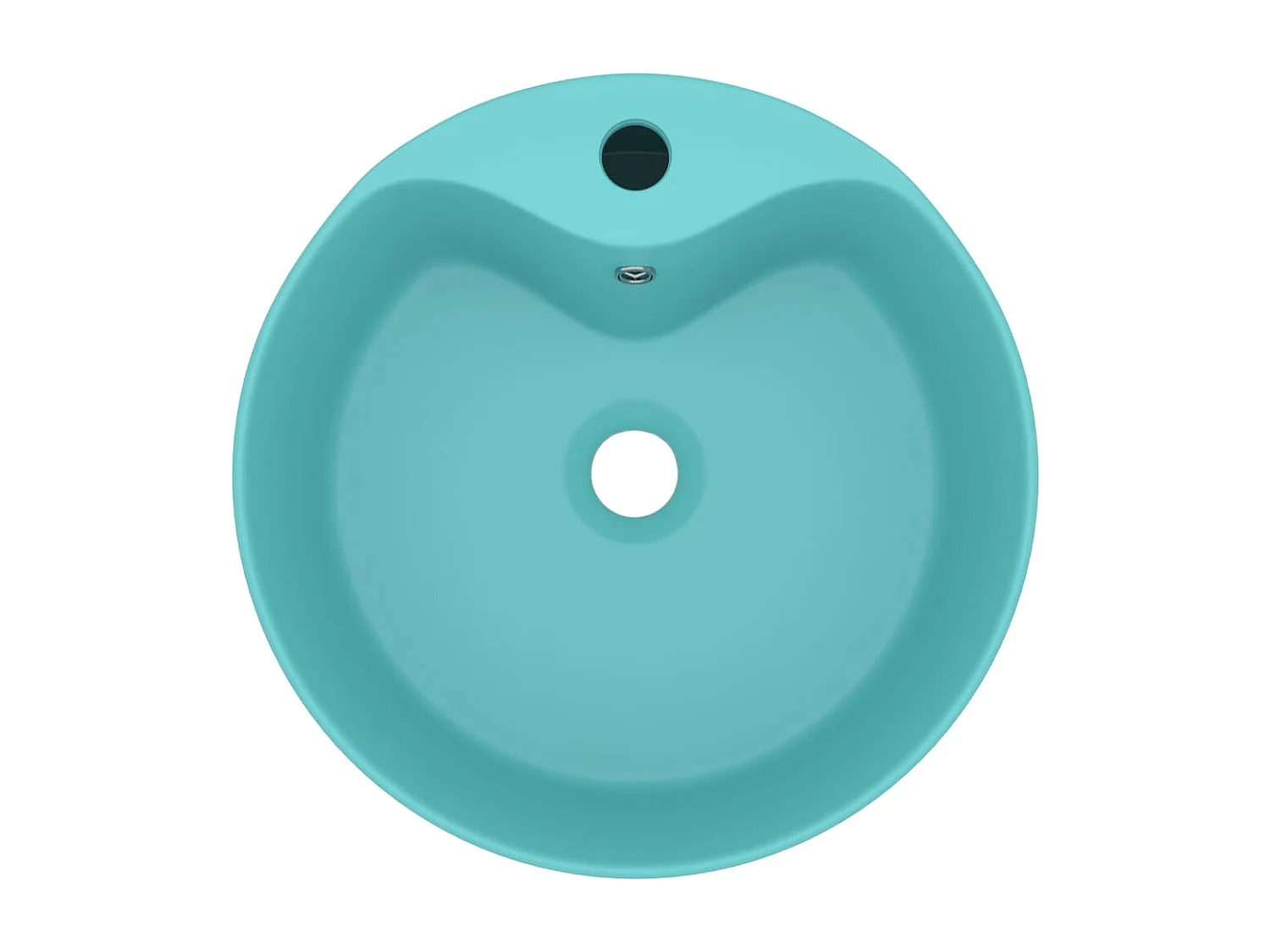 Lavabo de luxe avec trop-plein Vert clair mat 36x13cm Céramique