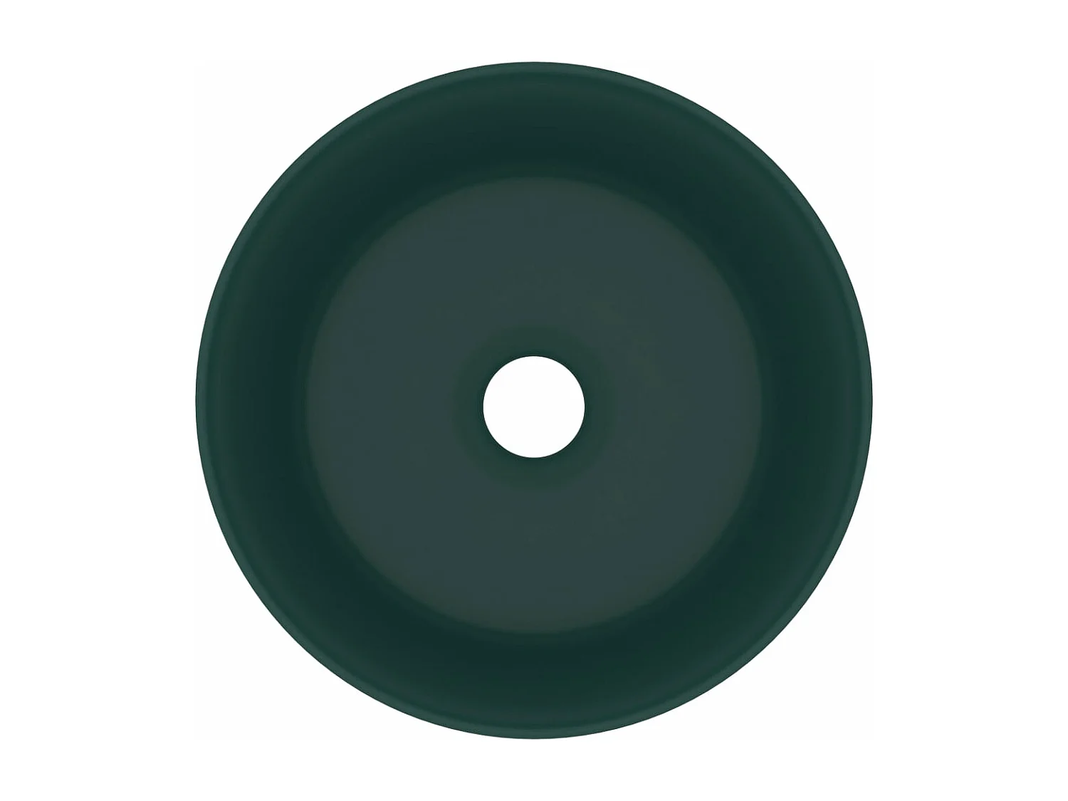 Fregadero redondo de lujo Verde oscuro mate 40x15 cm Cerámica