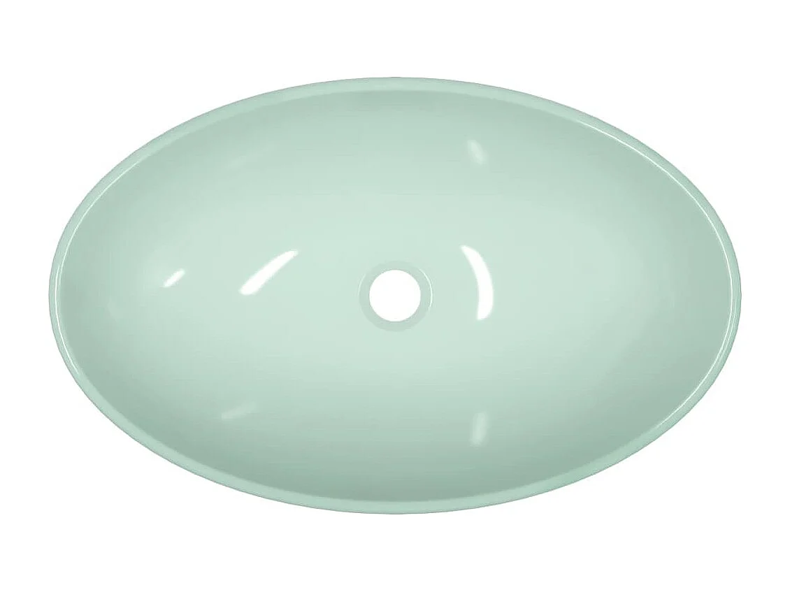 Waschbecken aus gehärtetem Glas, 54,5 x 35 x 15,5 cm, Weiß