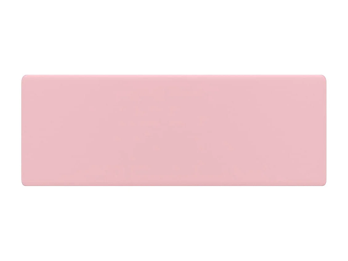 Lavabo carré de luxe à trop-plein Rose mat 41x41 cm Céramique