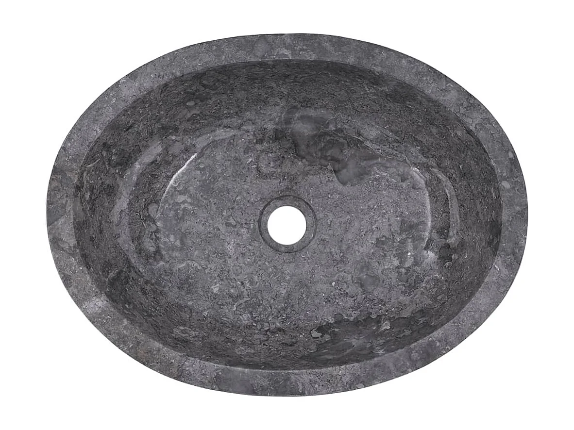 Graues Waschbecken 53x40x15 cm Marmor