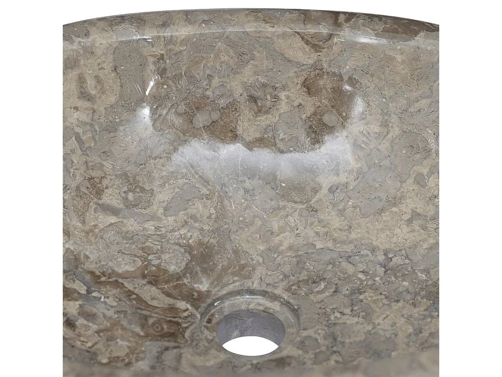 Graues Waschbecken 53x40x15 cm Marmor