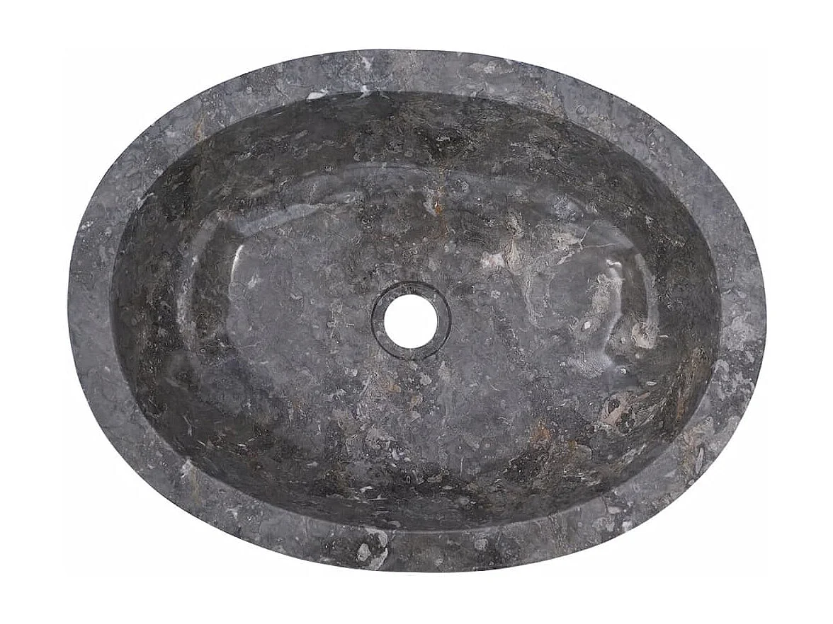 Graues Waschbecken 53x40x15 cm Marmor