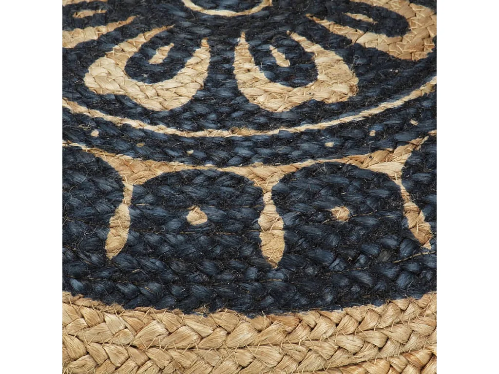 Pouf fait à la main Bleu 45 x 30 cm Jute