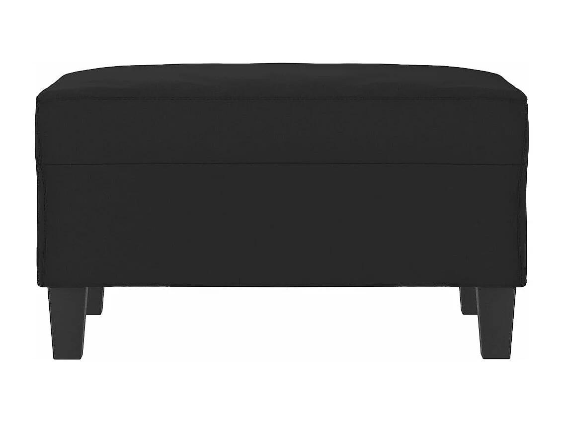 Poggiapiedi nero 70x55x41 cm Tessuto in microfibra