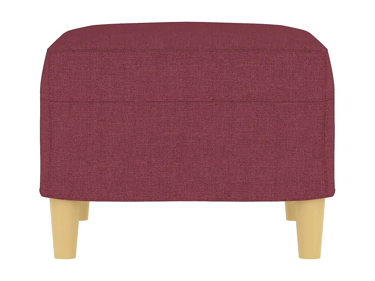Repose-pied Rouge bordeaux 60x50x41 cm Tissu