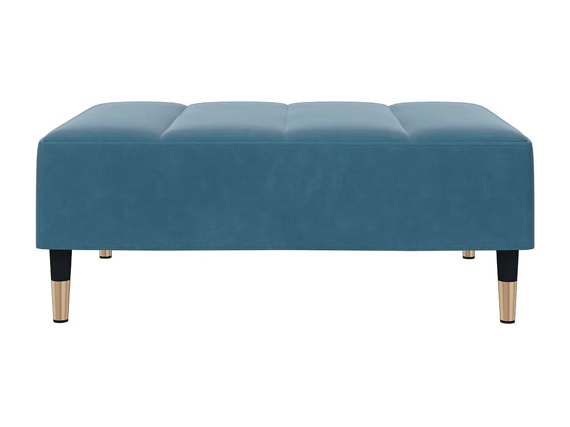 Poggiapiedi blu 77x55x31 cm velluto