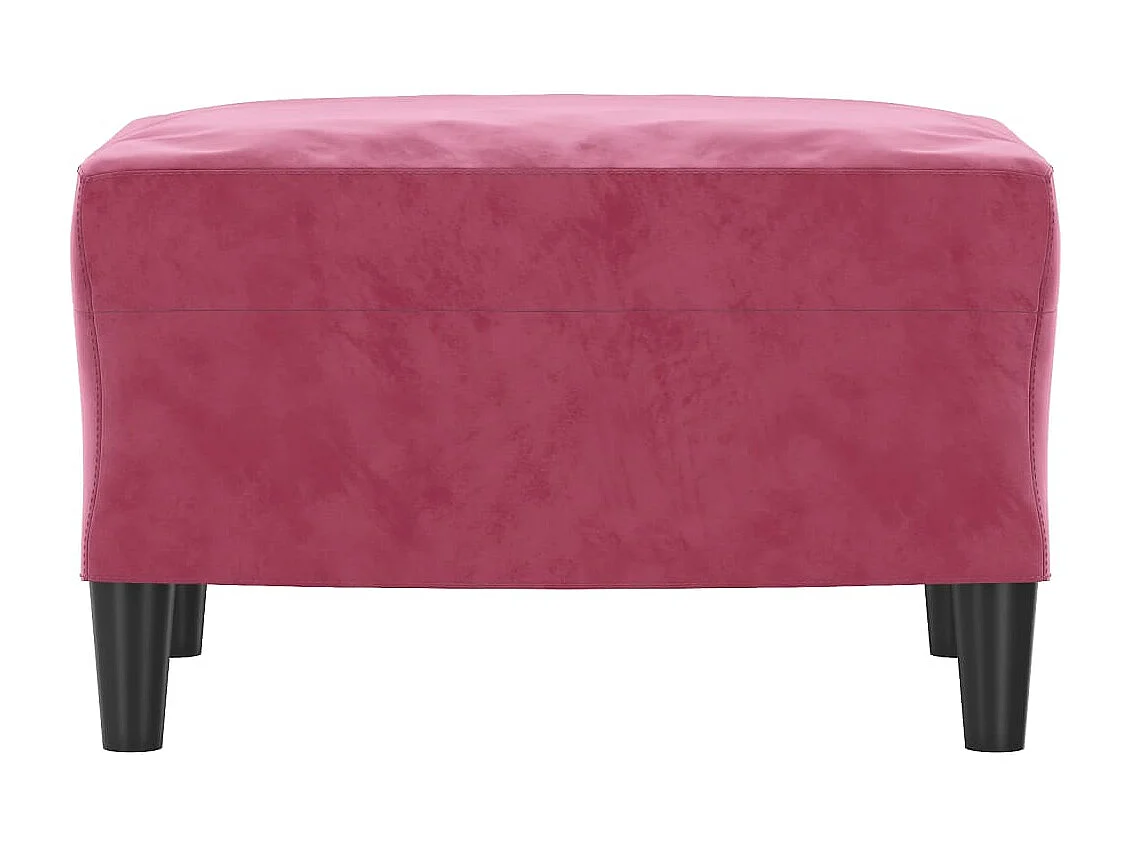 Poggiapiedi rosso bordeaux 60x50x41 cm Velluto