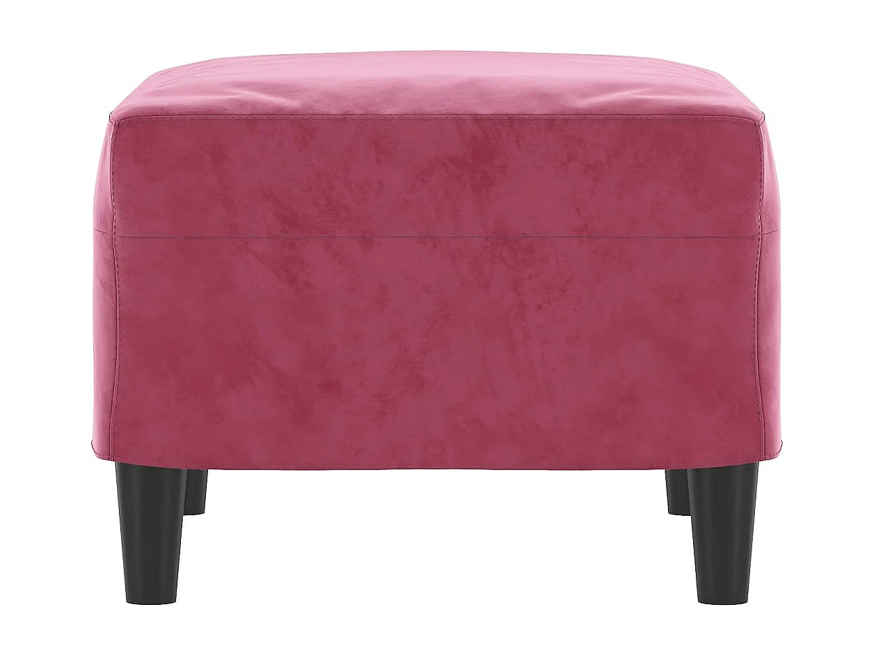 Poggiapiedi rosso bordeaux 60x50x41 cm Velluto