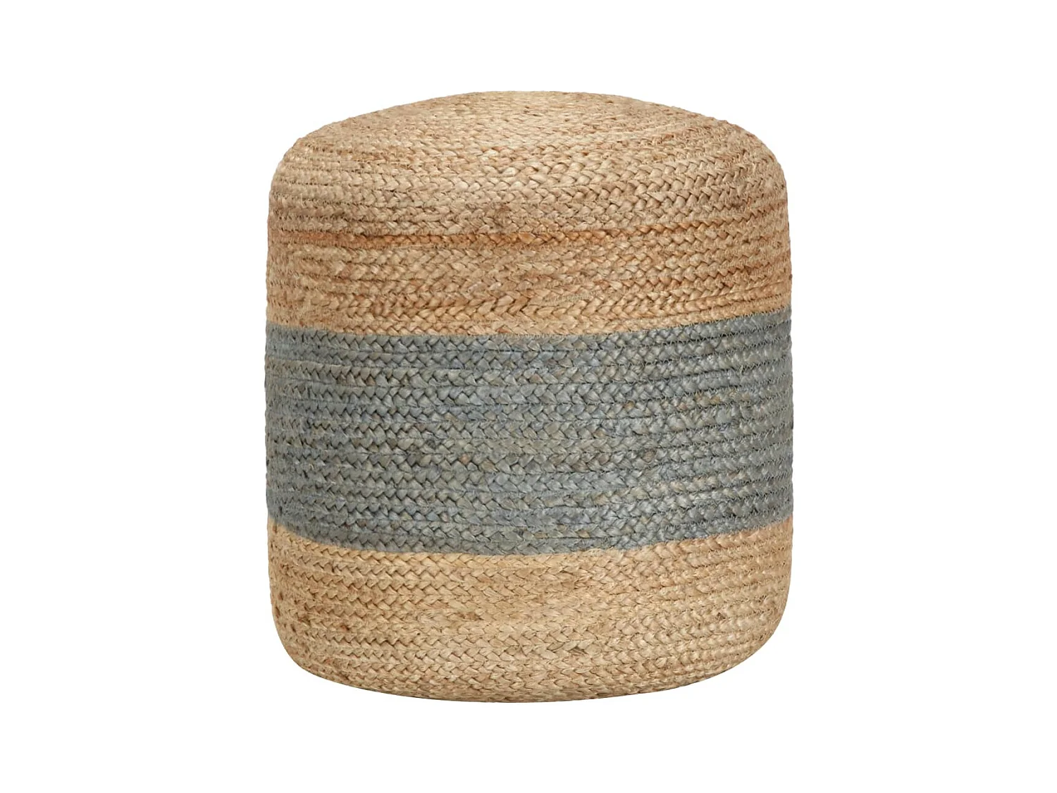 Pouf fait à la main Vert olive 40 x 45 cm Jute
