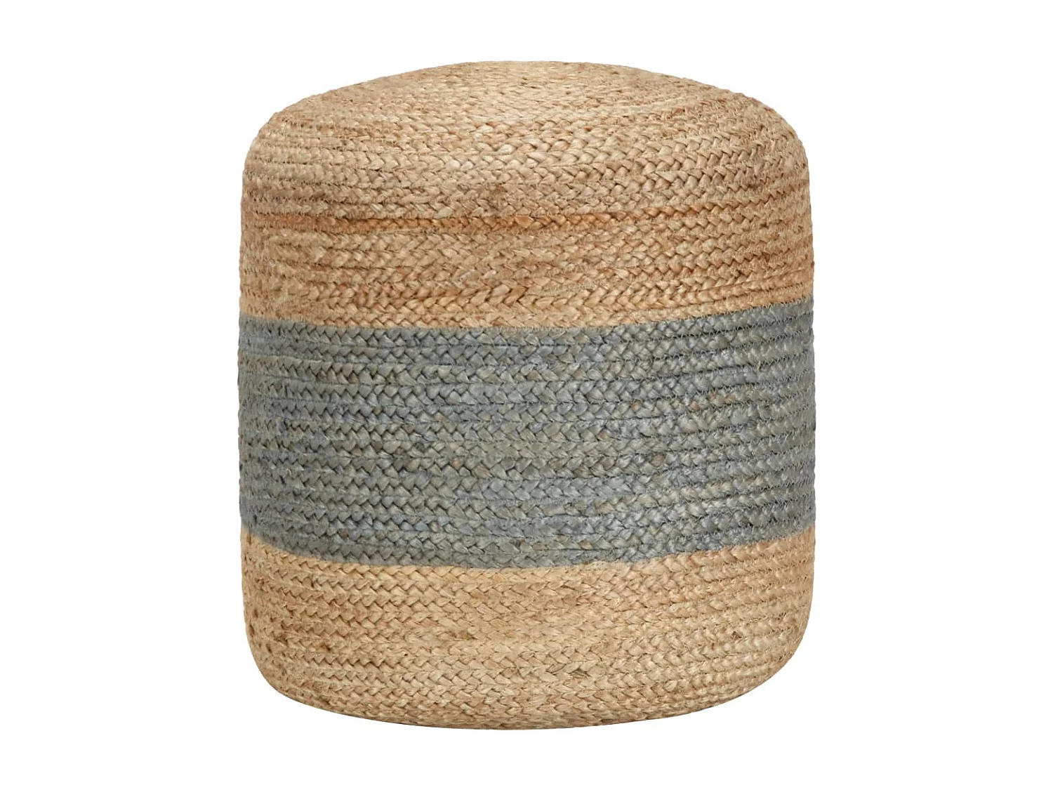 Pouf fait à la main Vert olive 40 x 45 cm Jute