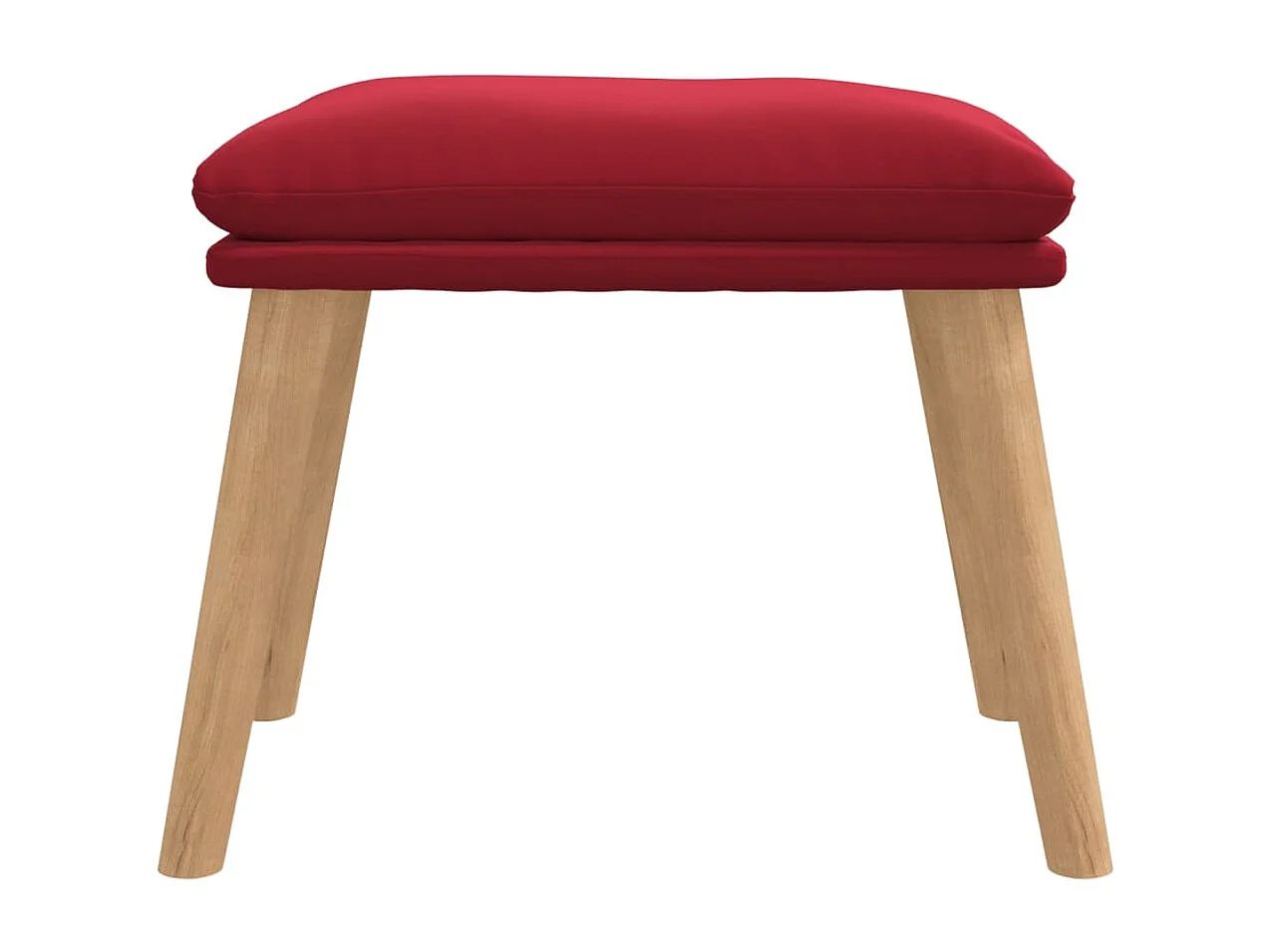 Repousa-pés vermelho Borgonha 45x29,5x35 cm Veludo