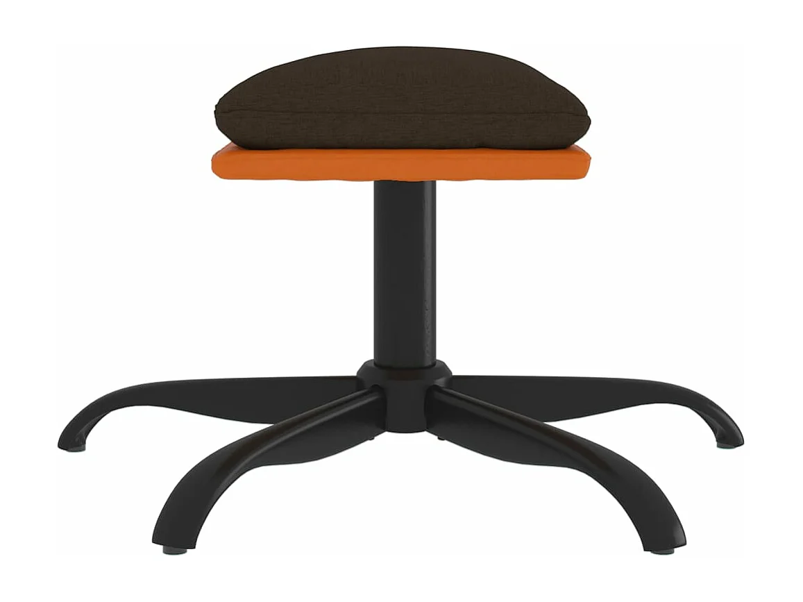 Poggiapiedi marrone 60x60x36 cm Tessuto e similpelle