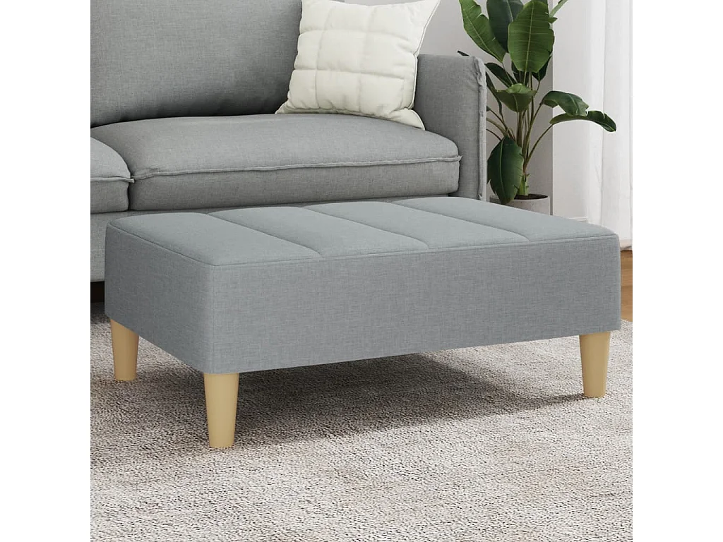 Repose-pied gris clair 77x55x31 cm tissu