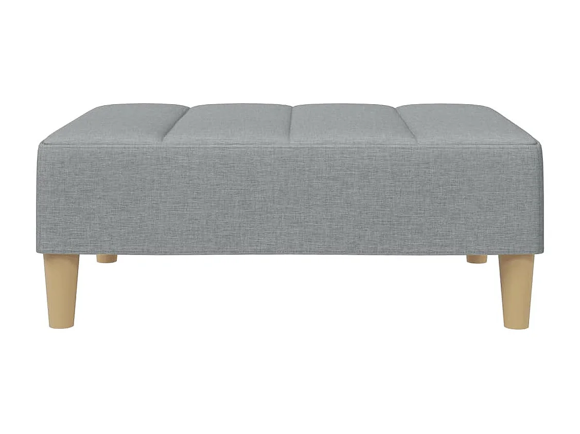 Repose-pied gris clair 77x55x31 cm tissu