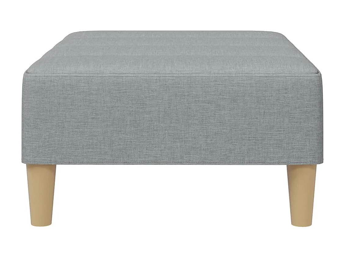 Repose-pied gris clair 77x55x31 cm tissu