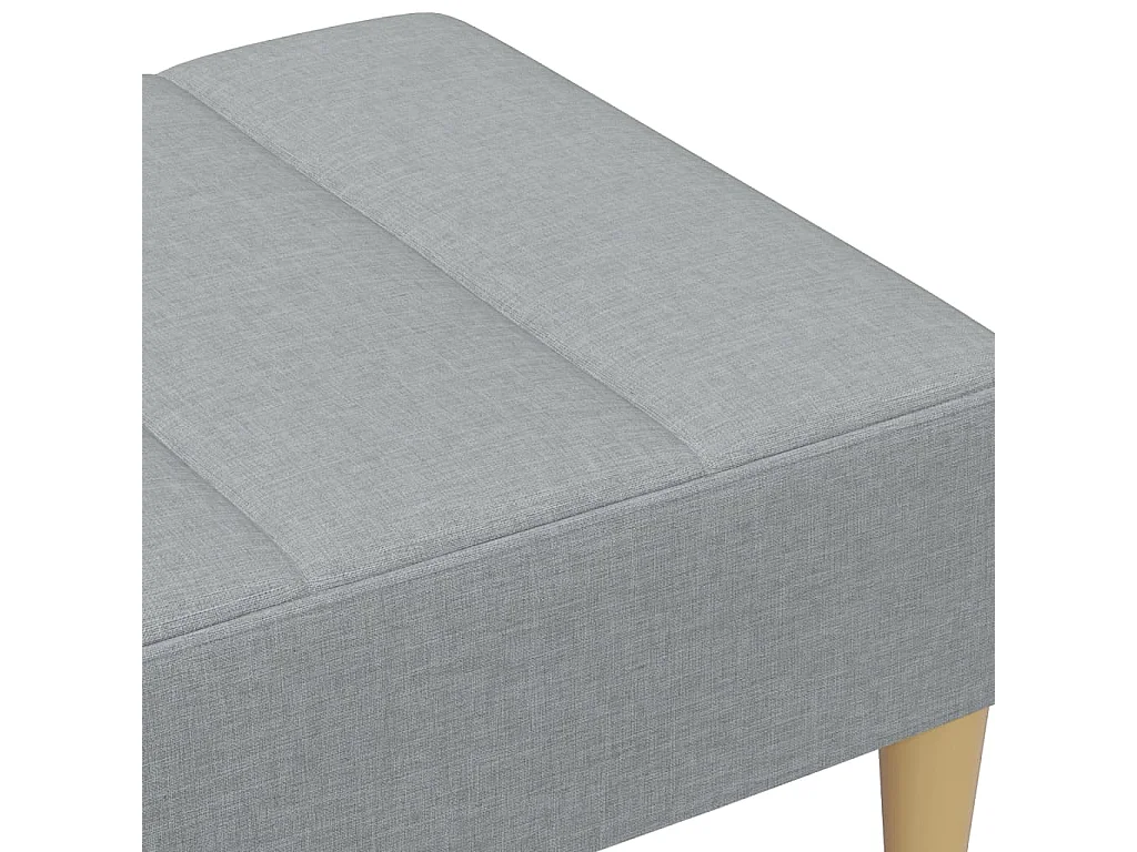 Repose-pied gris clair 77x55x31 cm tissu