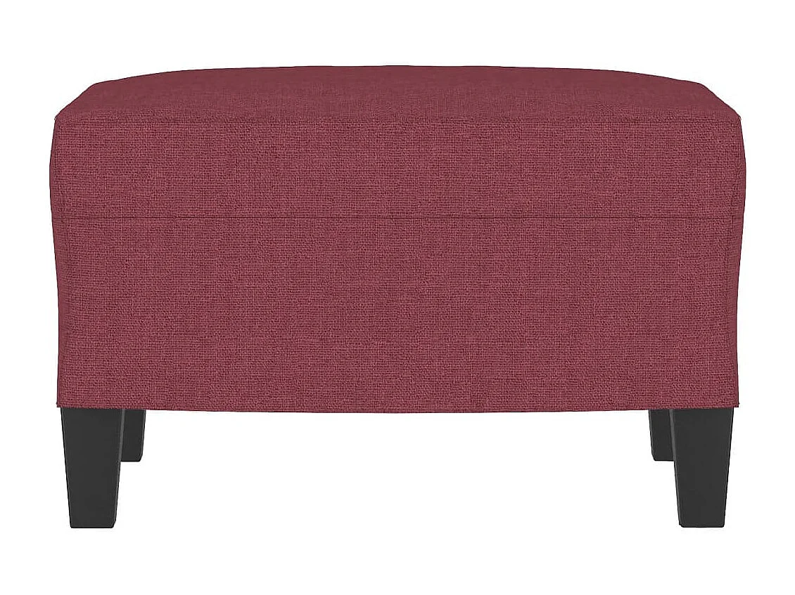 Poggiapiedi rosso bordeaux 60x50x41 cm Tessuto