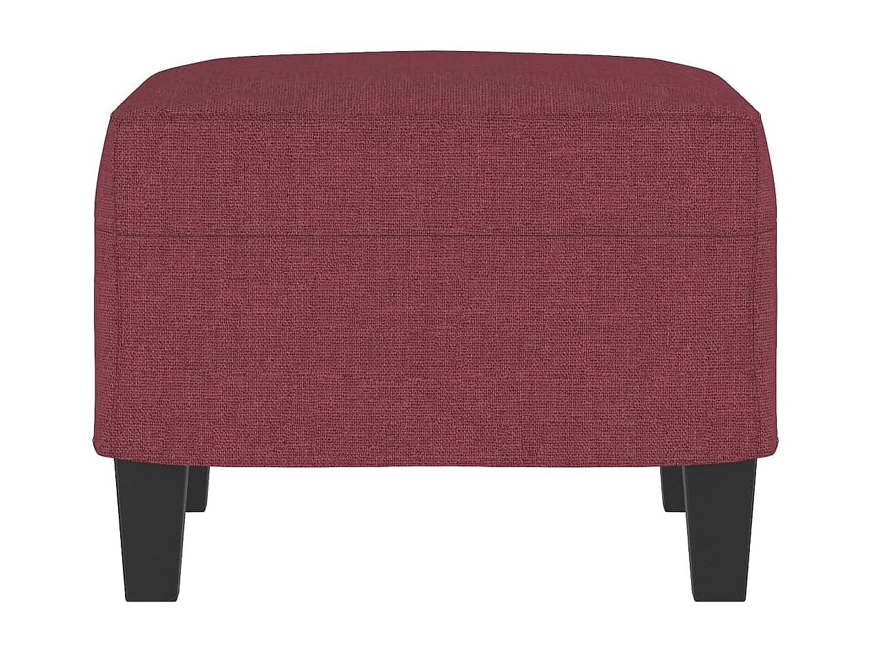 Poggiapiedi rosso bordeaux 60x50x41 cm Tessuto