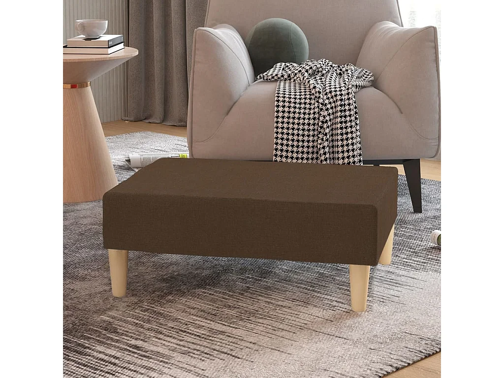 Repousa-pés marrom 78x56x32 cm Tecido