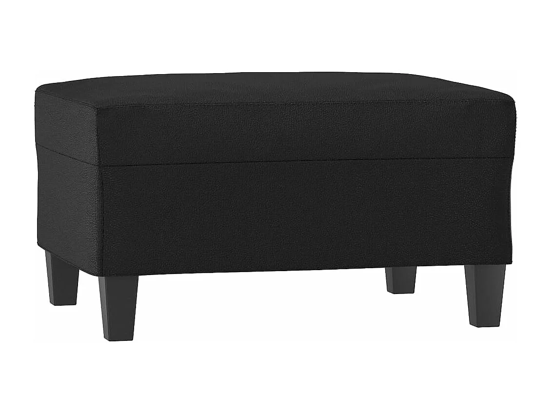 Poggiapiedi Nero 70x55x41 cm Similpelle